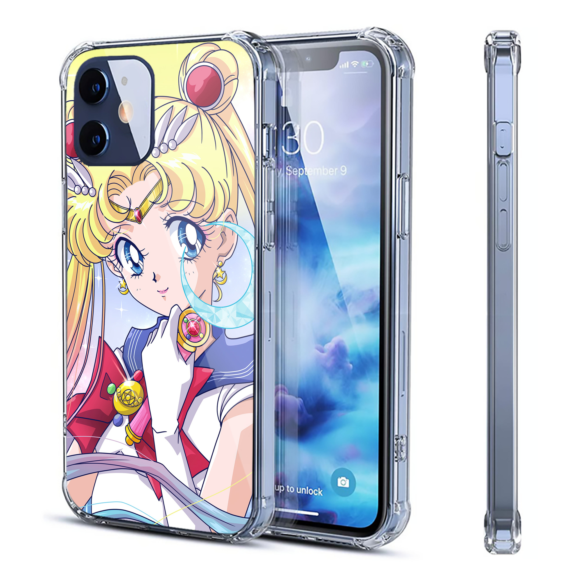 （画像用） 美少女戦士セーラームーン Sailor Moon 【iPhone 12シリーズ対応】透明スマホケース（クリアソフトケース）